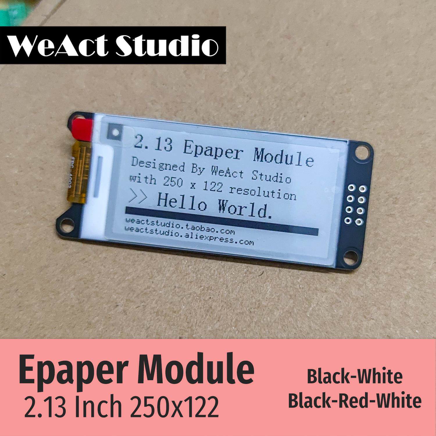 2.13寸黑白红电子纸 墨水屏模块 EPD显示屏122x250 EpaperModule