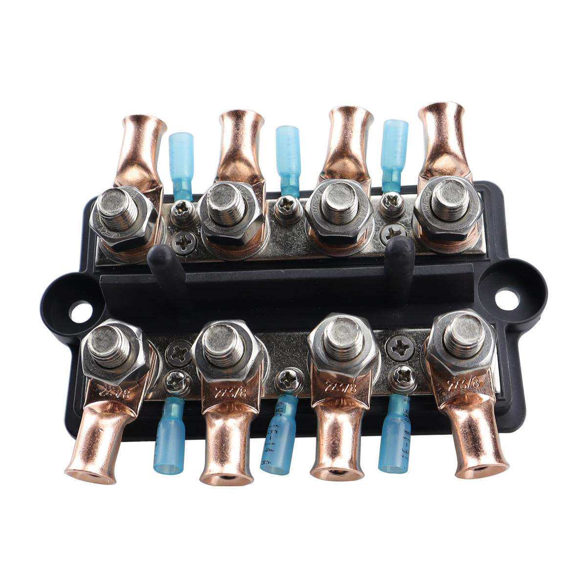 房车改装游艇接线排双排4路M10M8汇流排接线套装电池电瓶接线端子