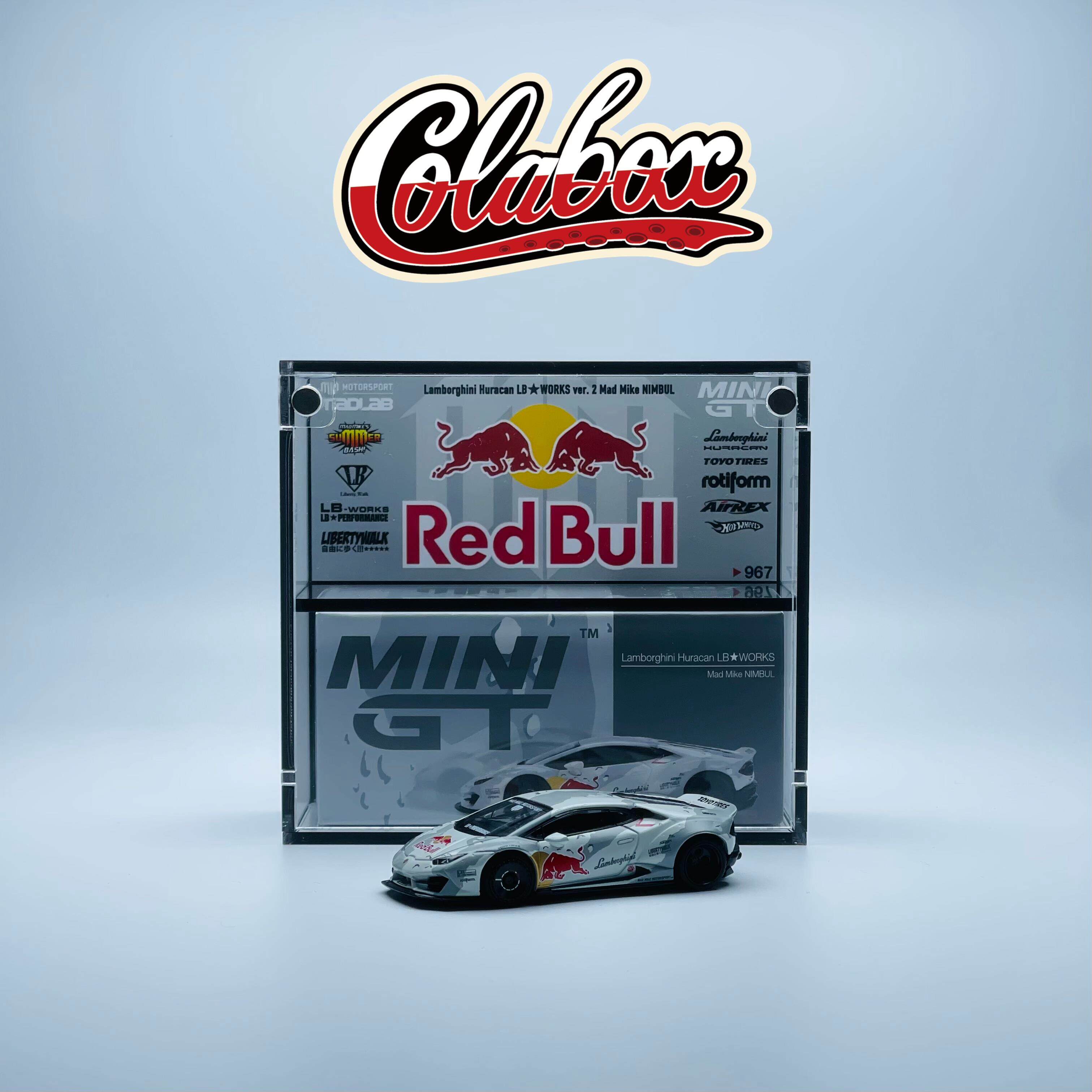 MINIGT 967 LBWK兰博基尼 红牛涂装 1:64精品亚克力展示盒防尘盒