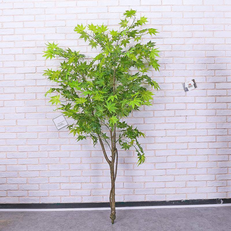 室摆仿真红枫树绿-枫植树婚庆布内景装饰件道具大型植物绿盆栽假