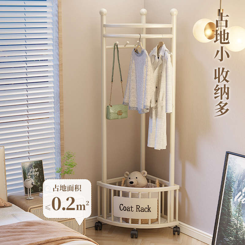 转角衣架落地卧室内家用挂衣架墙角衣服挂架简易晾衣架轻奢衣帽架
