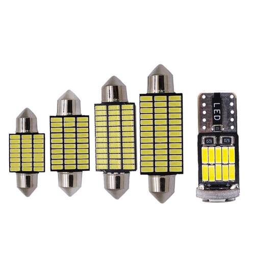 汽车阅读灯led车内灯室内灯后备箱灯车内照明灯后尾灯双尖灯T10灯