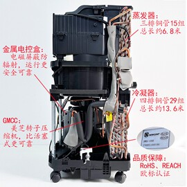 美的移动空调KY-15/N7Y-PHA单冷小1P免安装排水宿舍空调厨房空调