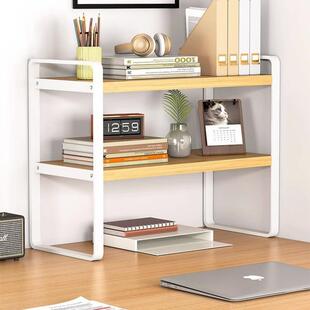 书桌收纳置物架桌面多层架子办公桌铁艺分层架学生宿舍双层桌上架