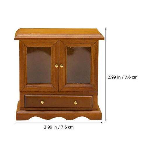 Food Play Miniature Bookcase Micro Toys Wooden House