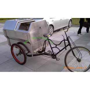 厂家直销不锈钢人力三轮垃圾车保洁车清洁车JD L02