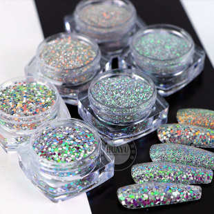 棱镜彩钻反光闪粉 网红爆款 韩国大亮片蹦迪爆闪碎钻粉diy美甲饰品