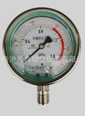 厂家销售 YNBF100 全不锈钢压力表 充油 抗震 耐震 防振 耐氯酸碱