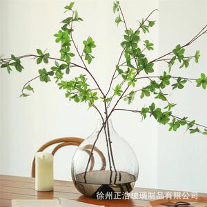 轻奢渐变顶峰玻璃花瓶装饰摆件家居马醉木绿植水培容器桌面摆件