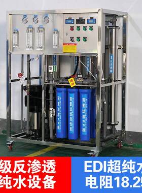 全自动反渗透水处理设备双级反渗透纯化水EDI超纯水机工业净水