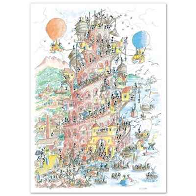 现货包邮 小蚂蚁Akena意大利进口益智动漫拼图FV2496巴别塔1080片