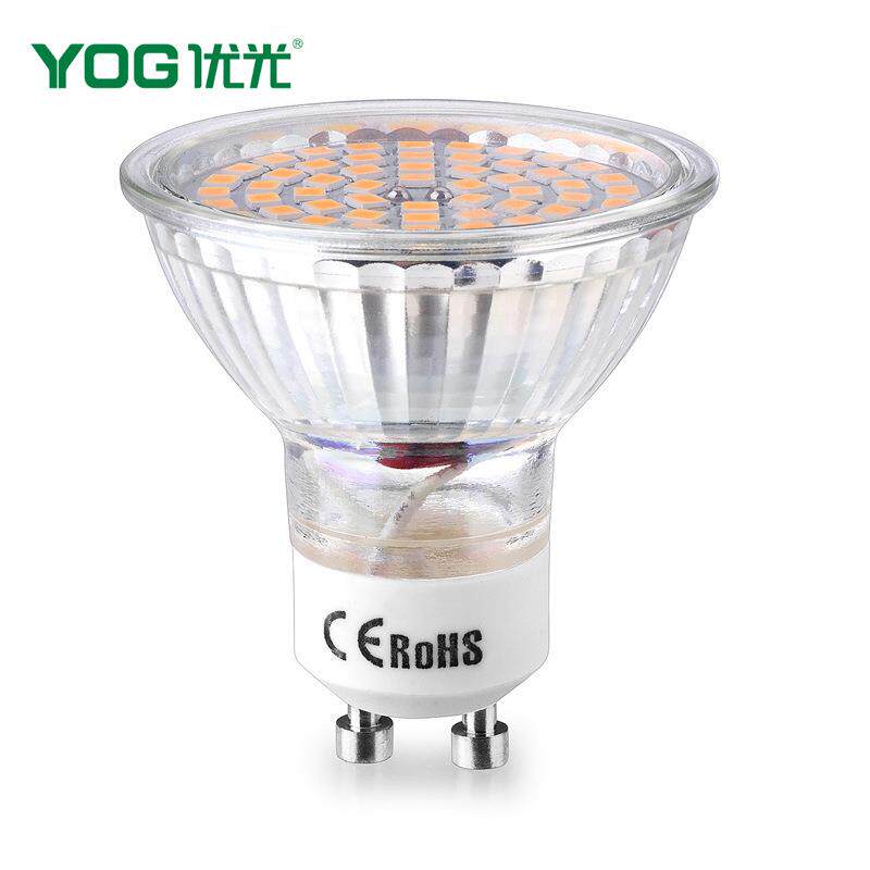GU10射灯 3W 4W灯杯 LED摄影灯泡60珠贴片2835玻璃杯可做宽压方案