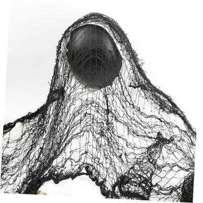 HOT SALES!!! Black Halloween Creepy Gauze Large Grid Yarn