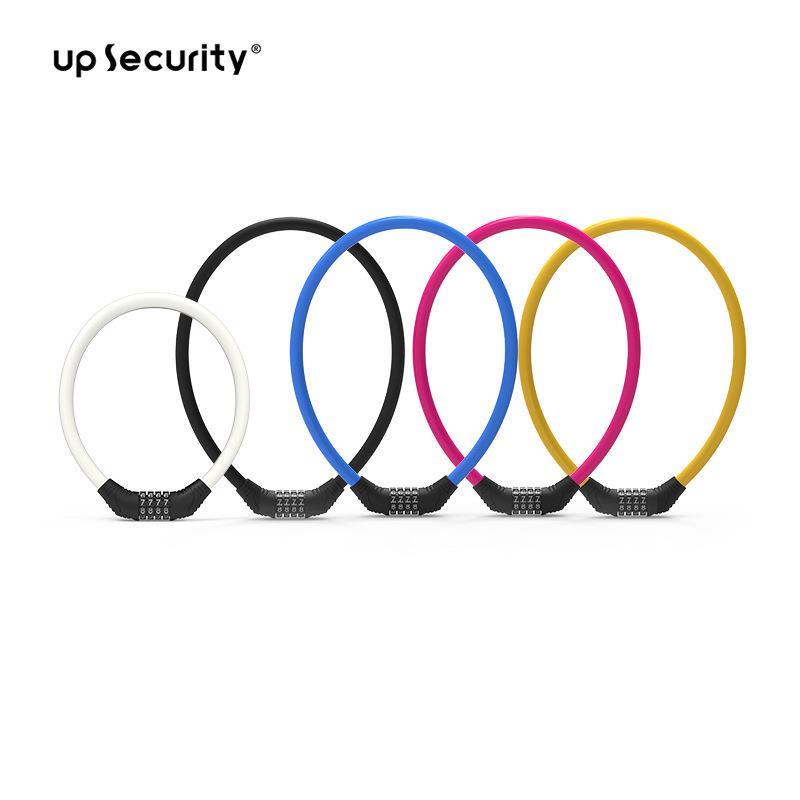 山地自行车钢丝密码锁电动单车锁配件条形带锁电动车钢缆锁1B-4D