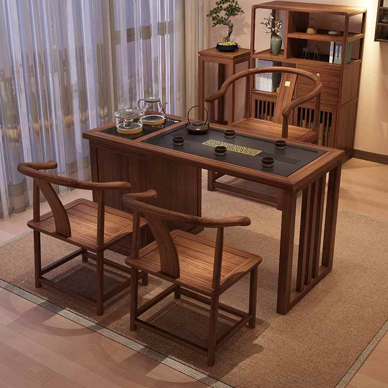 需定制实木阳台茶桌家用功夫茶几新中式茶桌椅组合喝茶办公室茶台