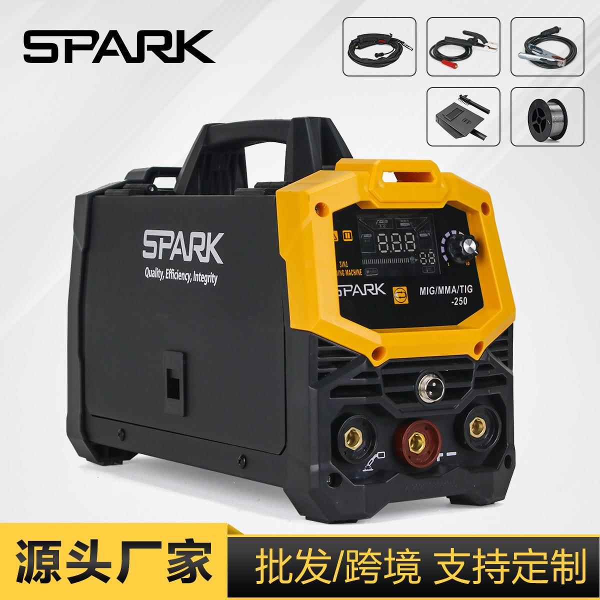 跨境搜SPARK无气二保焊机110V/220V家用小型三用一体三合一便携式