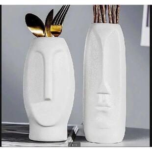 Storage Ceramic Tank Face Human Chopsticks Holder