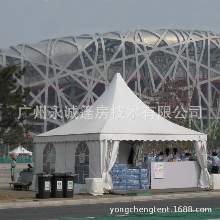 户外宝塔帐篷欧式铝合金婚庆活动展览尖顶帐篷铝合金框架+PVC篷布