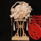 团扇结婚新娘材料包手工喜扇秀禾服婚礼中式 高级出嫁成品扇子一件