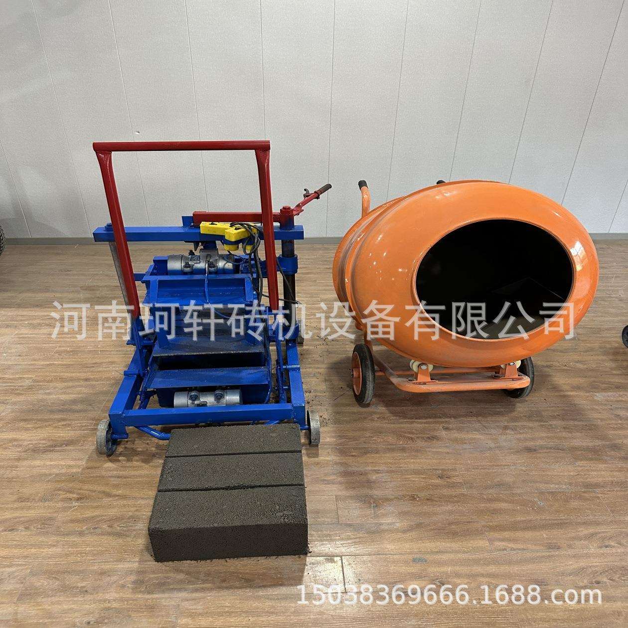 小型混凝土砖机实心砖制砖机路沿石水泥砖机可移动砖机一机多用