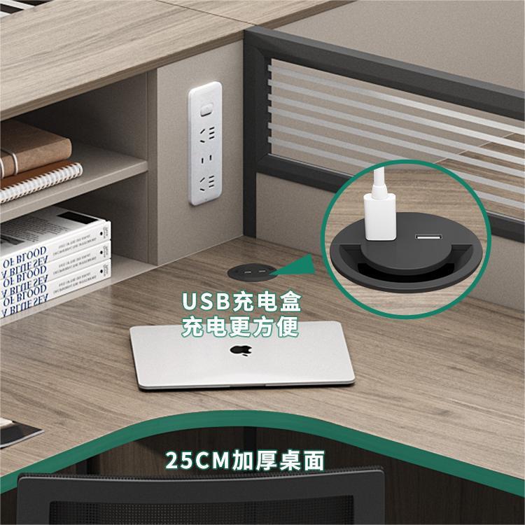 职员办公桌椅组合员工位屏风隔断卡座简约现代4双/四人财务办公室