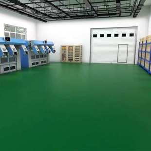 加厚耐磨防水商用地胶垫 纯绿色pvc工程革工厂车间用批发塑胶地板