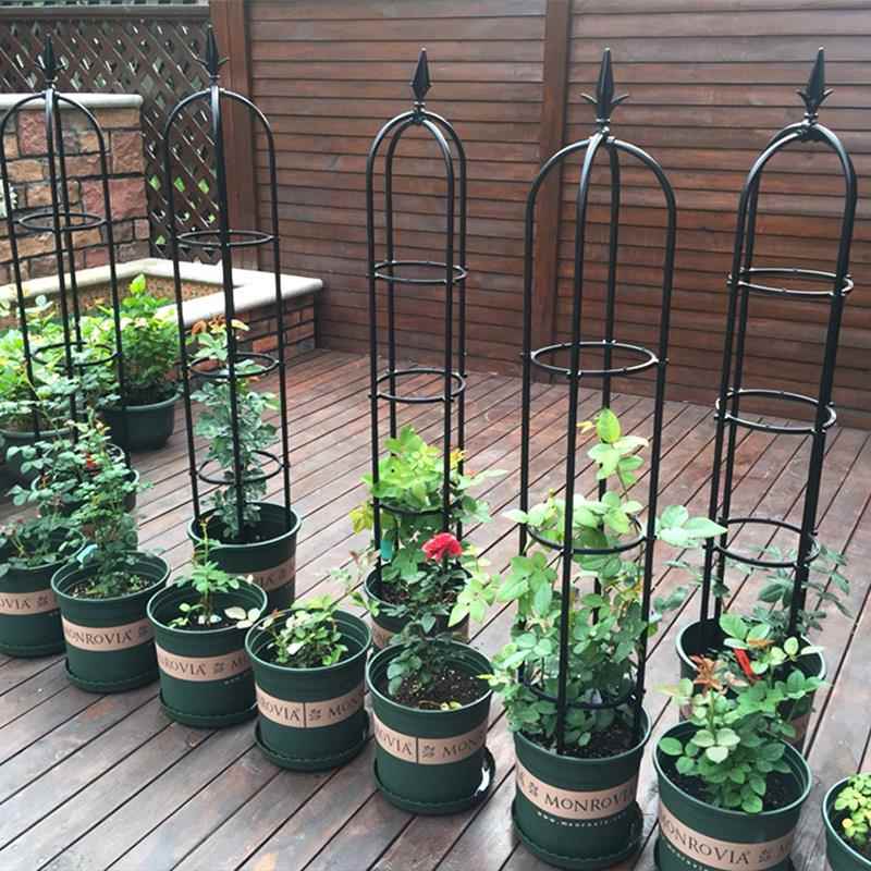 月季爬藤架植物攀爬架包塑钢管花架铁线莲支撑杆飘香藤玫瑰花支架