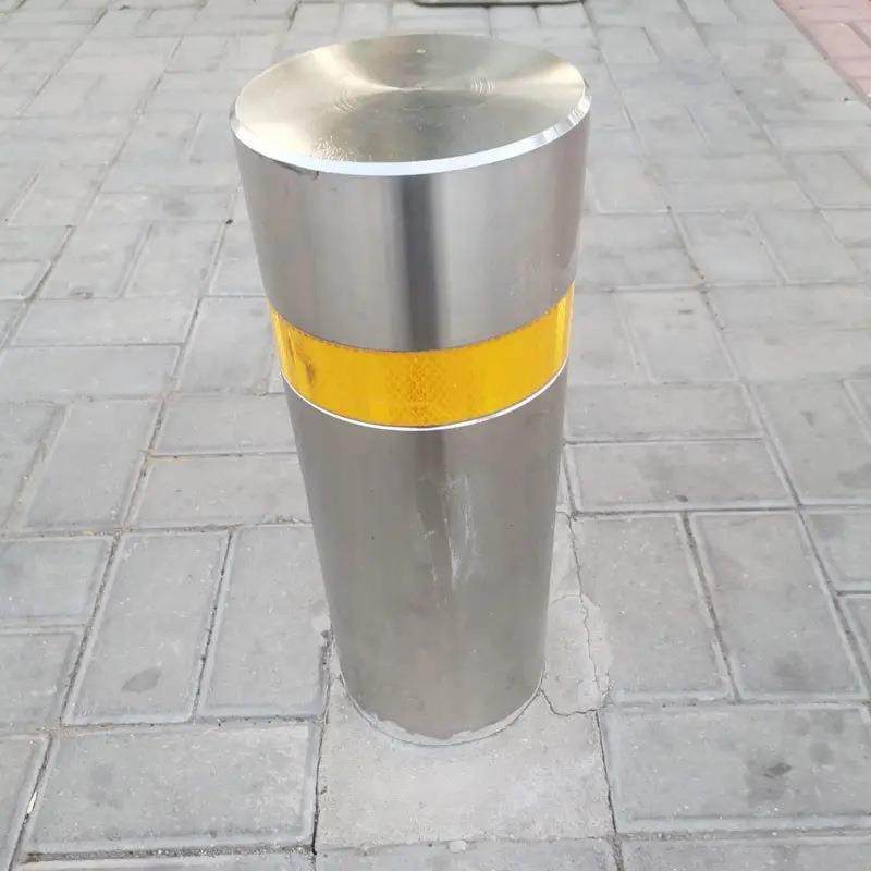 工厂销售深圳不锈钢防撞挡车柱凹槽反光警示桩人行道不锈钢止车柱