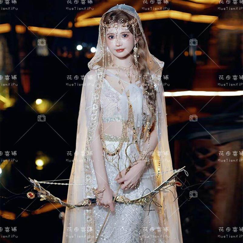 西双版纳人鱼公主写真主题服装古风汉服异域风情仙女艺术照摄影服