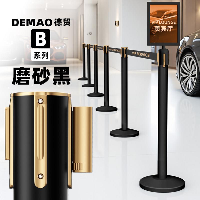 高端一米线栏杆隔离带伸缩带不锈钢排队护栏警戒线立柱围栏警示柱