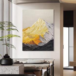 手绘油画背靠金山壁客厅肌理挂画简代约走廊玄关装 2492 现饰画TRY