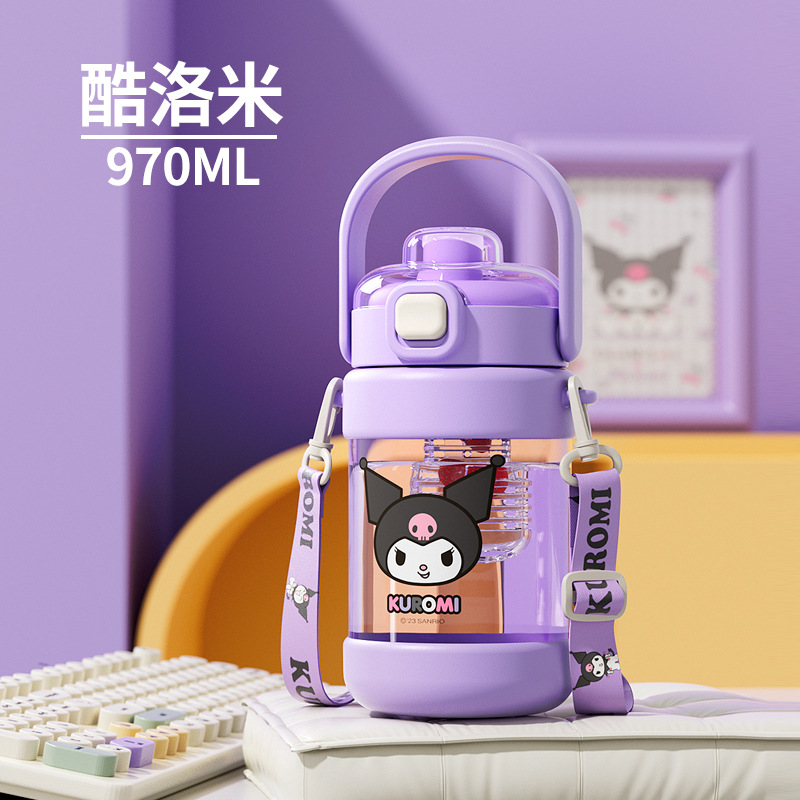 三丽鸥版授CH-2410水杯提桶容量塑料杯卡权通正儿童可爱运动水壶