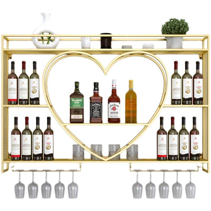 网红酒架壁挂红酒架子 家用美容院墙上白酒展示架葡萄酒置物架