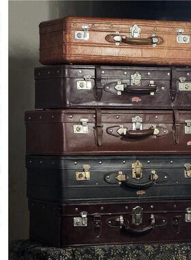 老皮箱旧物件上海老suitcase装饰摆设覆古道具服装实物立即发货