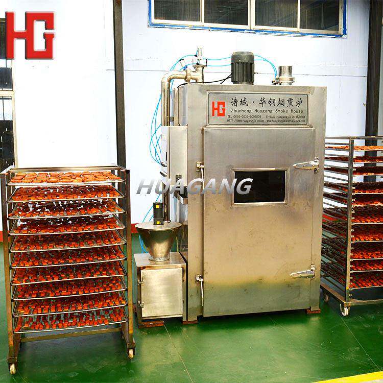 四川烟熏豆腐干机全自动烟熏豆腐干设备250烟熏炉价格