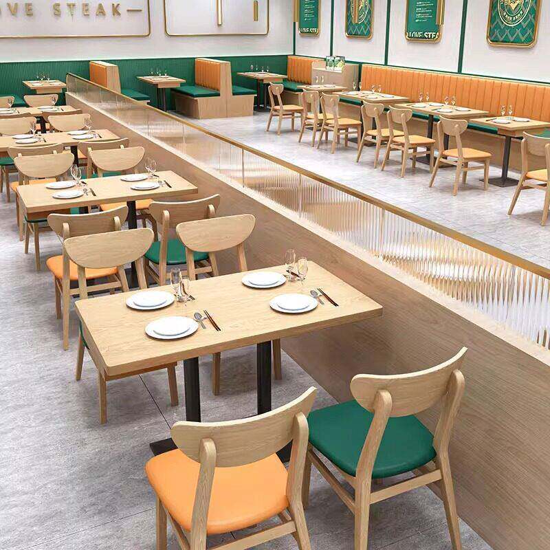商用餐饮桌椅餐厅烧烤店中式茶楼饭店食堂餐饮家具茶餐厅卡座桌椅