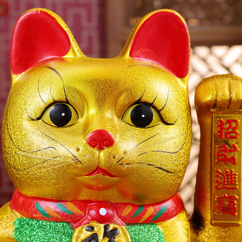 2025金色电动摇手招财猫小摆件自动摇手店铺开业客厅送创意装饰办