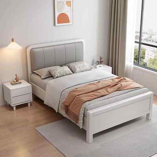 实木儿人童床软靠背1米单1.床2米VCU卧室1.包35米软靠1.5家用床新