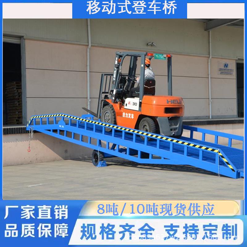 01物平流仓搭库集装箱货柜货台卸叉车月台斜坡板升降机移动式登车