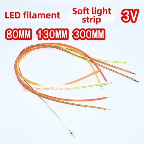 Led软灯条Led柔性灯丝80Mm130Mm300Mm灯丝1W3V光源可弯曲可变形