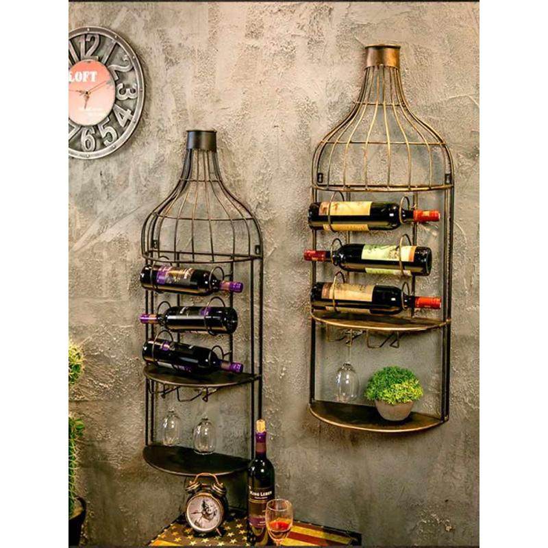 复古红酒架壁挂酒吧装饰家居餐厅墙上墙壁loft创意装饰品葡萄酒架,特色手工艺,其他特色工艺品,淘宝优惠券,粉丝福利购,淘宝优惠卷