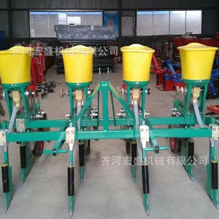 玉米播种机麦茬地免耕全悬浮玉米大豆施肥精播机四轮车起垄平地用