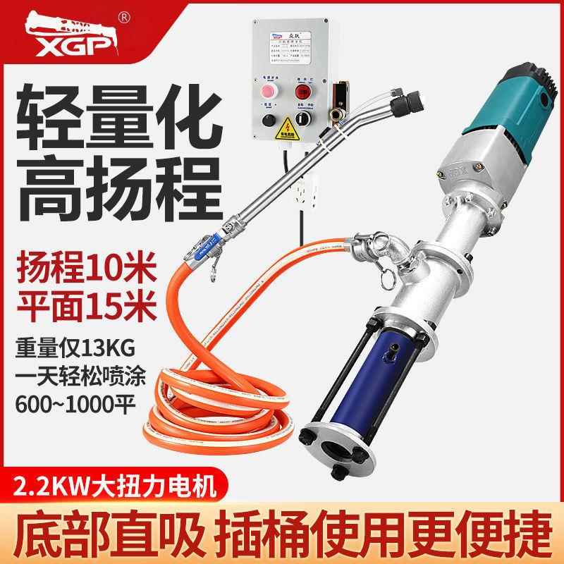 腻子粉防水抗裂砂浆防火涂料外墙真石漆多功能小钢炮喷涂机注浆机