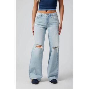 Wrangler Women Slim Cowboy Cut Bleach Distressed Jeans