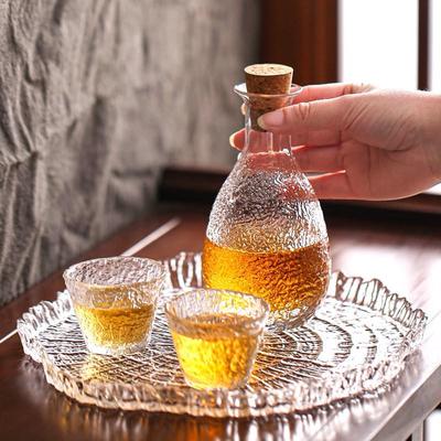 冰露日式小酒杯清酒杯烈酒杯分酒器酒盅玻璃白酒杯套装温酒器之满