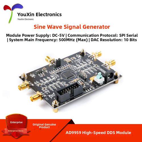 Ad9959高速Dds模块正弦波信号发生器射频信号源四通道远超Ad9854