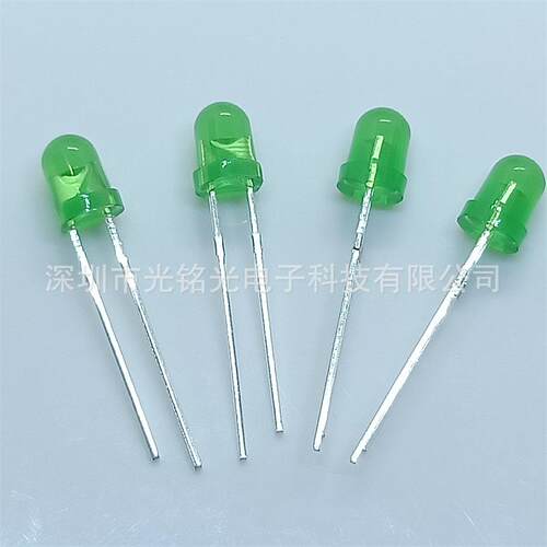 现货供应 F4/4mm绿发普绿 短脚LED发光二极管 绿发普绿头直插灯珠