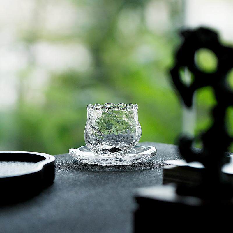 石榴玻璃杯核桃品茗杯茶杯耐热玻璃高硼硅玻璃花茶绿茶主人杯茶室