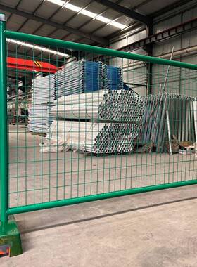 拣仓库围栏快递分铁丝网安设防护网圆管焊全接可移AEP动底座护栏