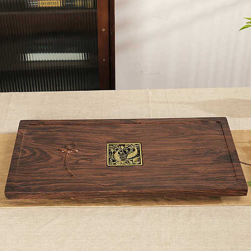 泡中式家用茶盘单层直简约板批发整中号功夫办公台客厅茶茶具排干